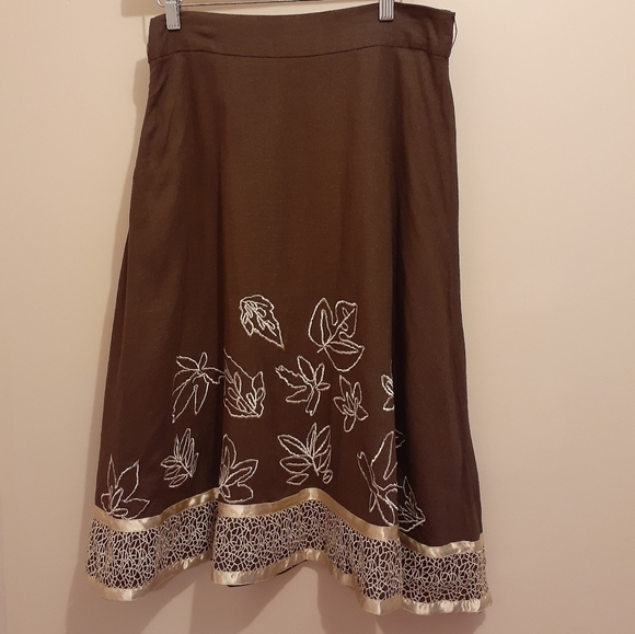 Lapis Fall Leaves Skirt 🇨🇦 Medium - Picture 2 of 12